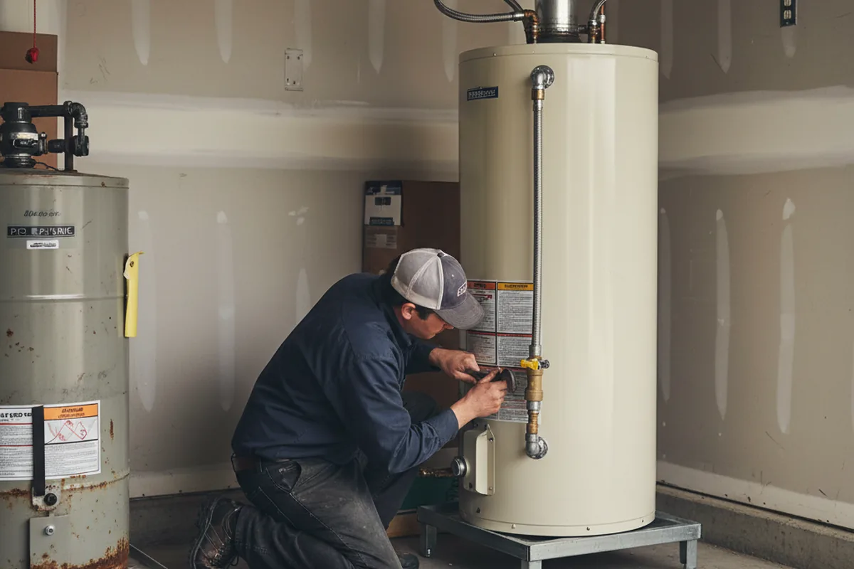 Water heater and shutoff valve replacement in Sherburne